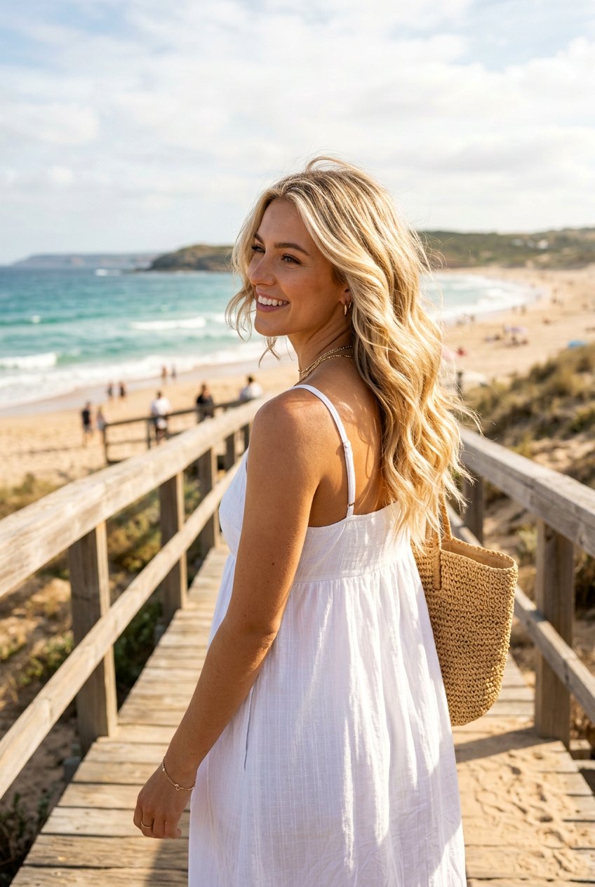 Bright Blonde Balayage with Beach Waves - 20 cool blonde balayage - 20 cool blonde balayage