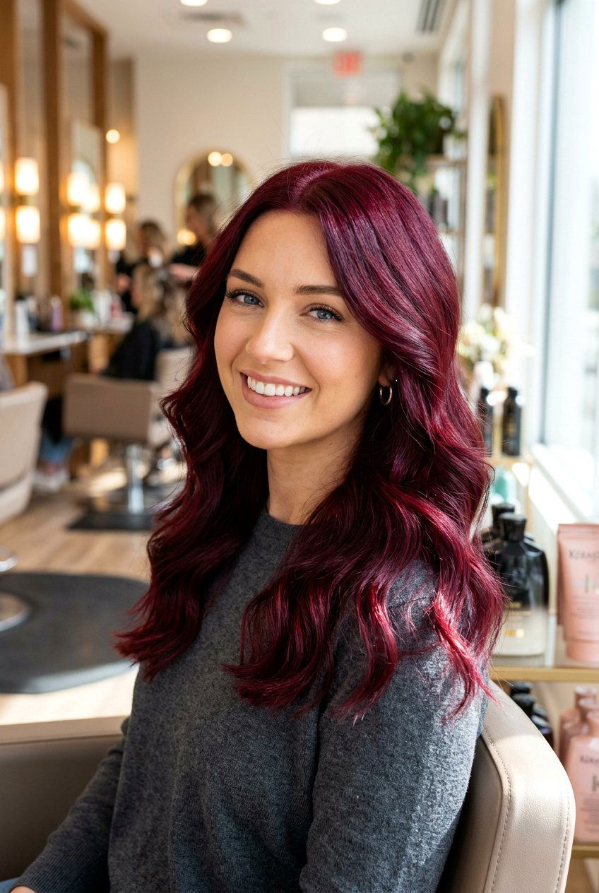 Bright Burgundy Hair - 20 burgundy hair color ideas - 20 burgundy hair color ideas