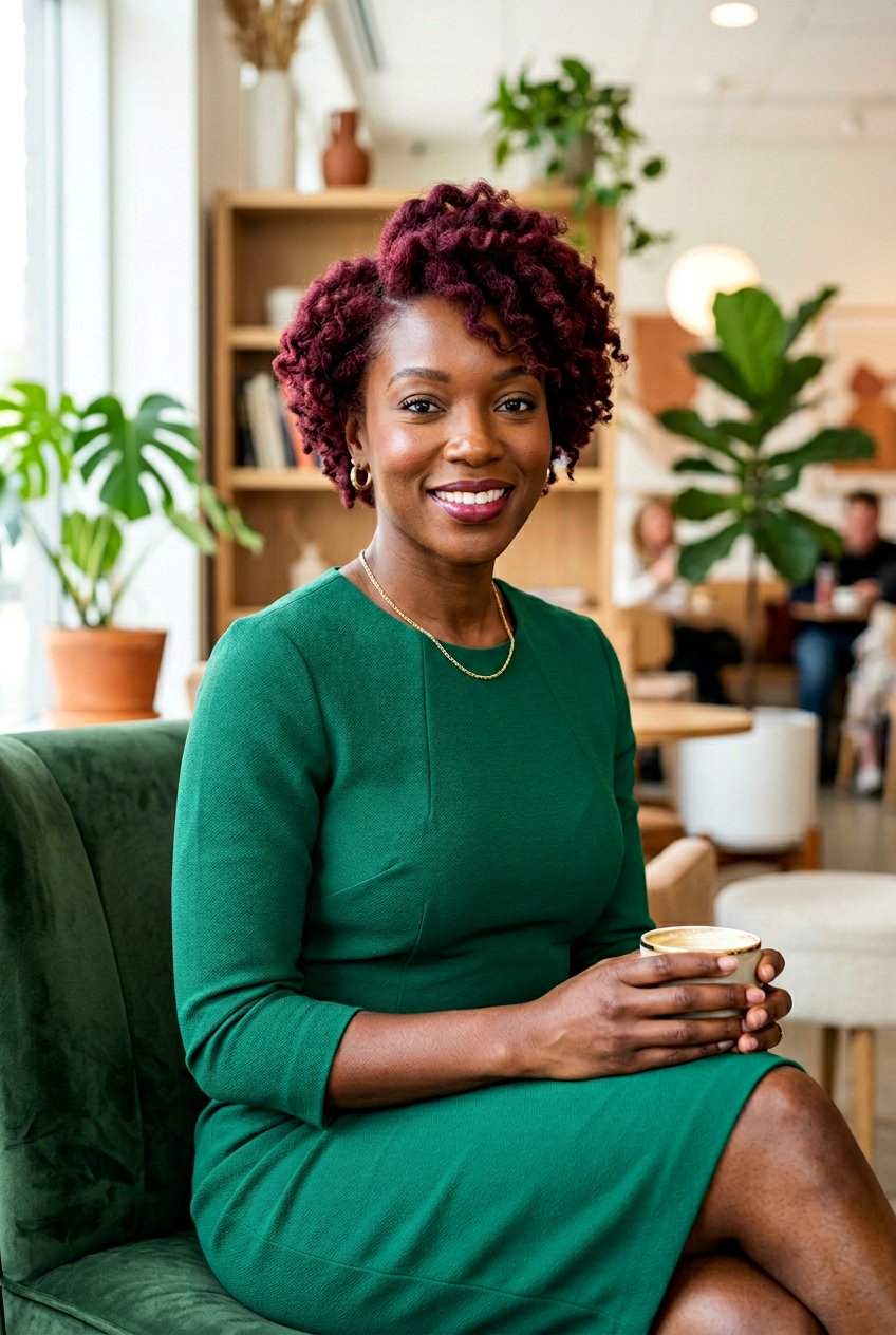 Bright Burgundy Pixie Afro - 20 burgundy twa hairstyle - 20 burgundy twa hairstyle