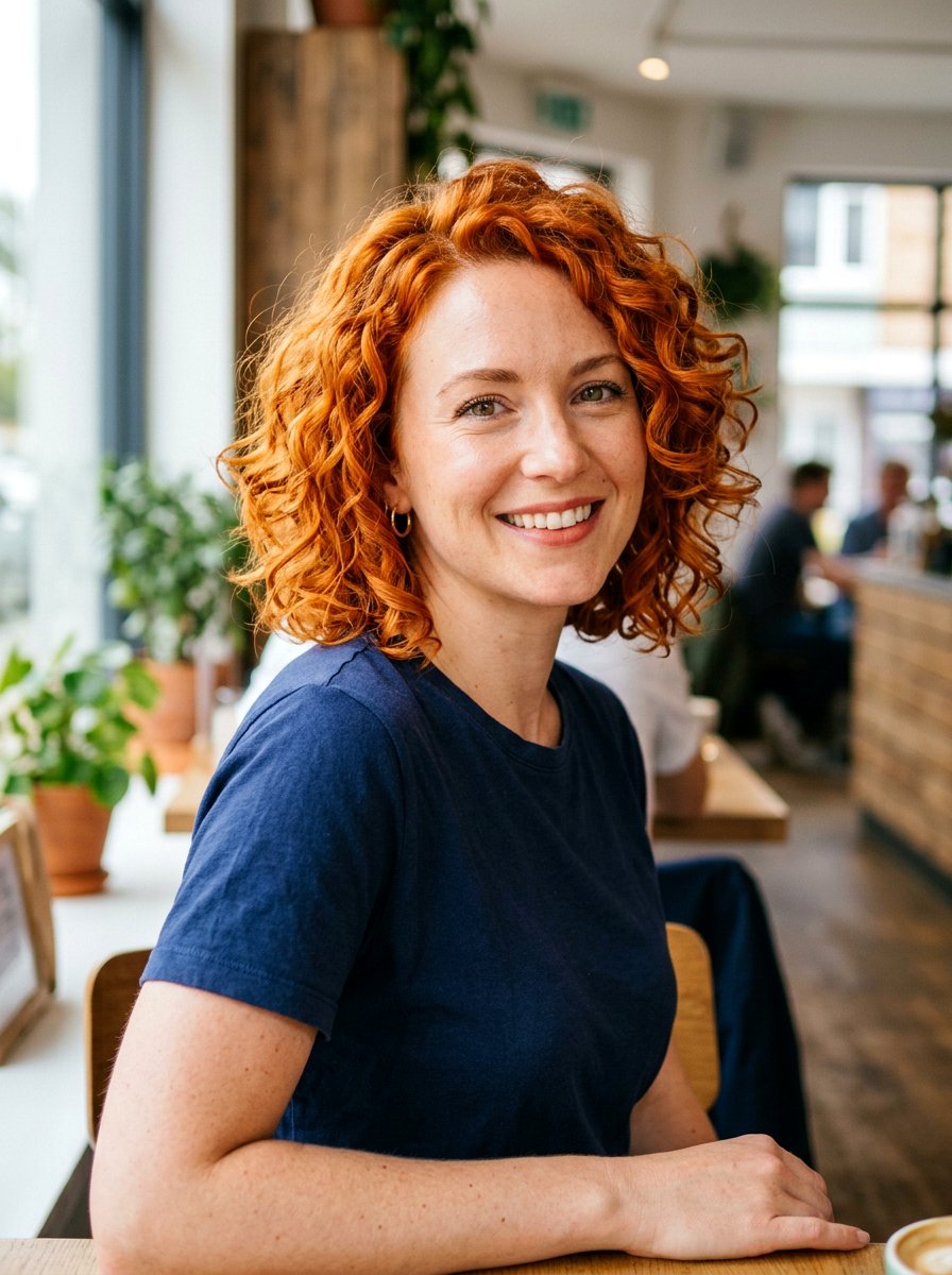 Bright Copper Curly Bob - 20 copper curly bob color ideas - 20 copper curly bob color ideas