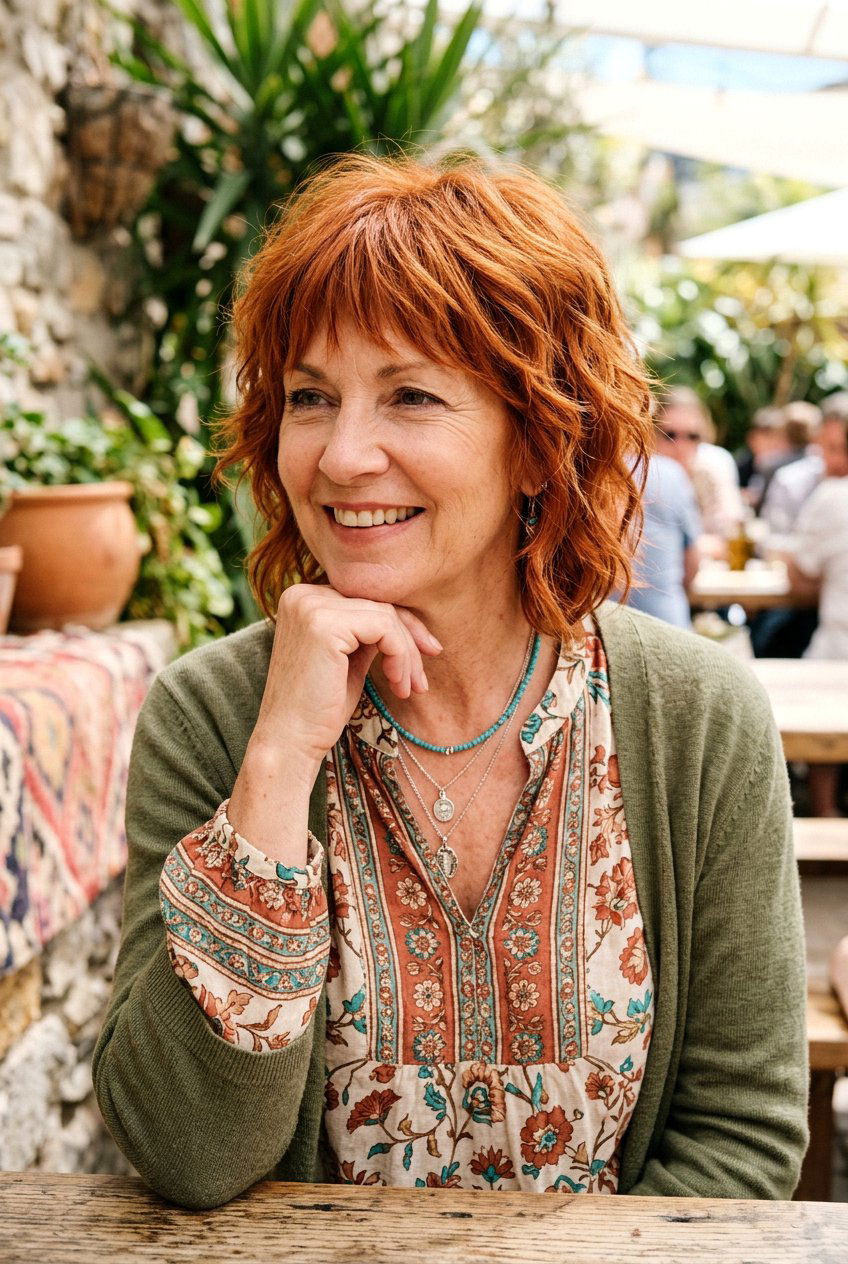 Bright Copper Shag Haircut - 20 mature women copper hair color ideas - 20 mature women copper hair color ideas