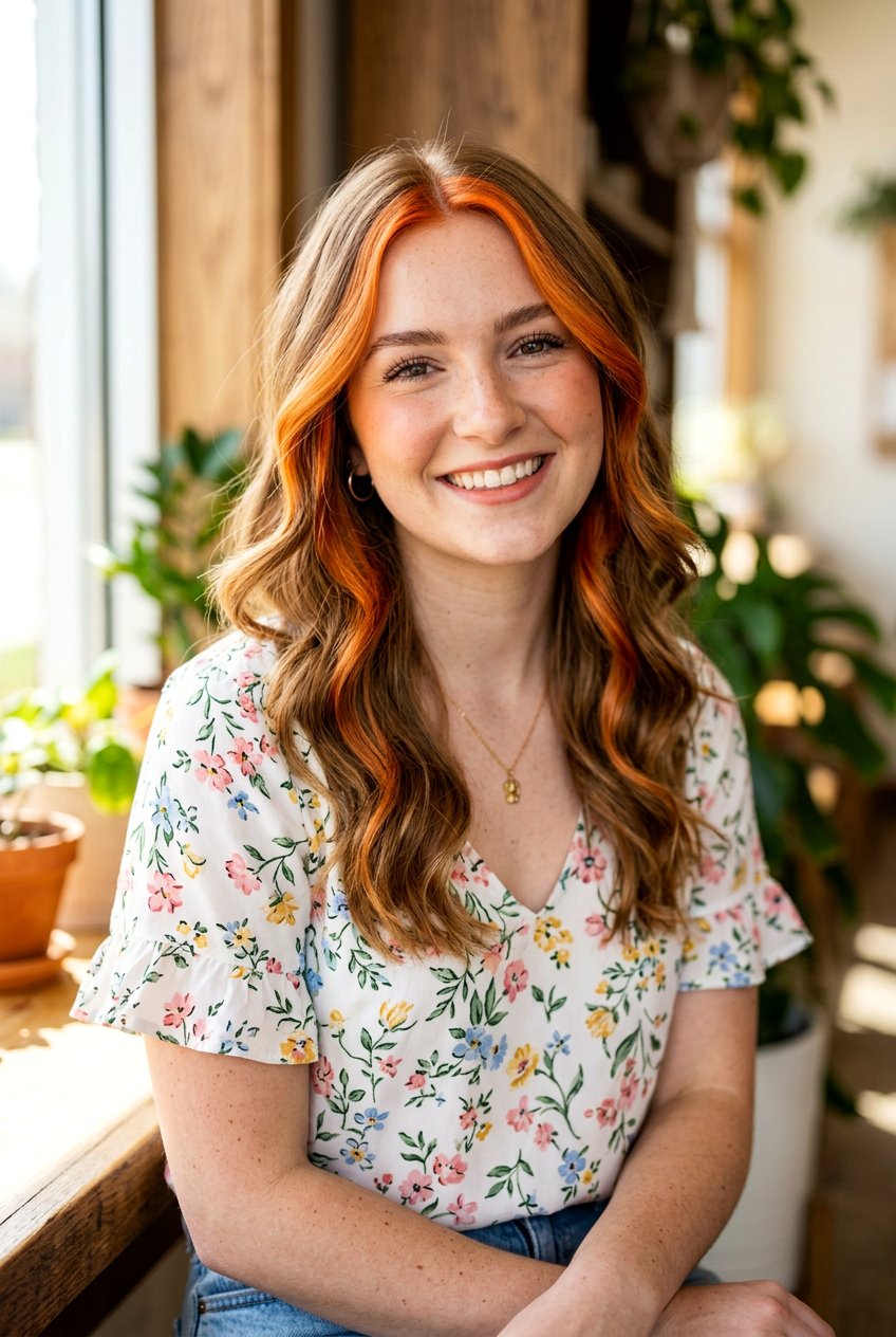 Bright Ginger Money Piece Hair - 20 copper red money piece hair - 20 copper red money piece hair