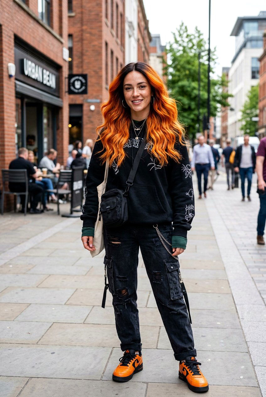 Bright Orange Ginger Balayage Shadow Root - 20 ginger balayage with shadow root - 20 ginger balayage with shadow root