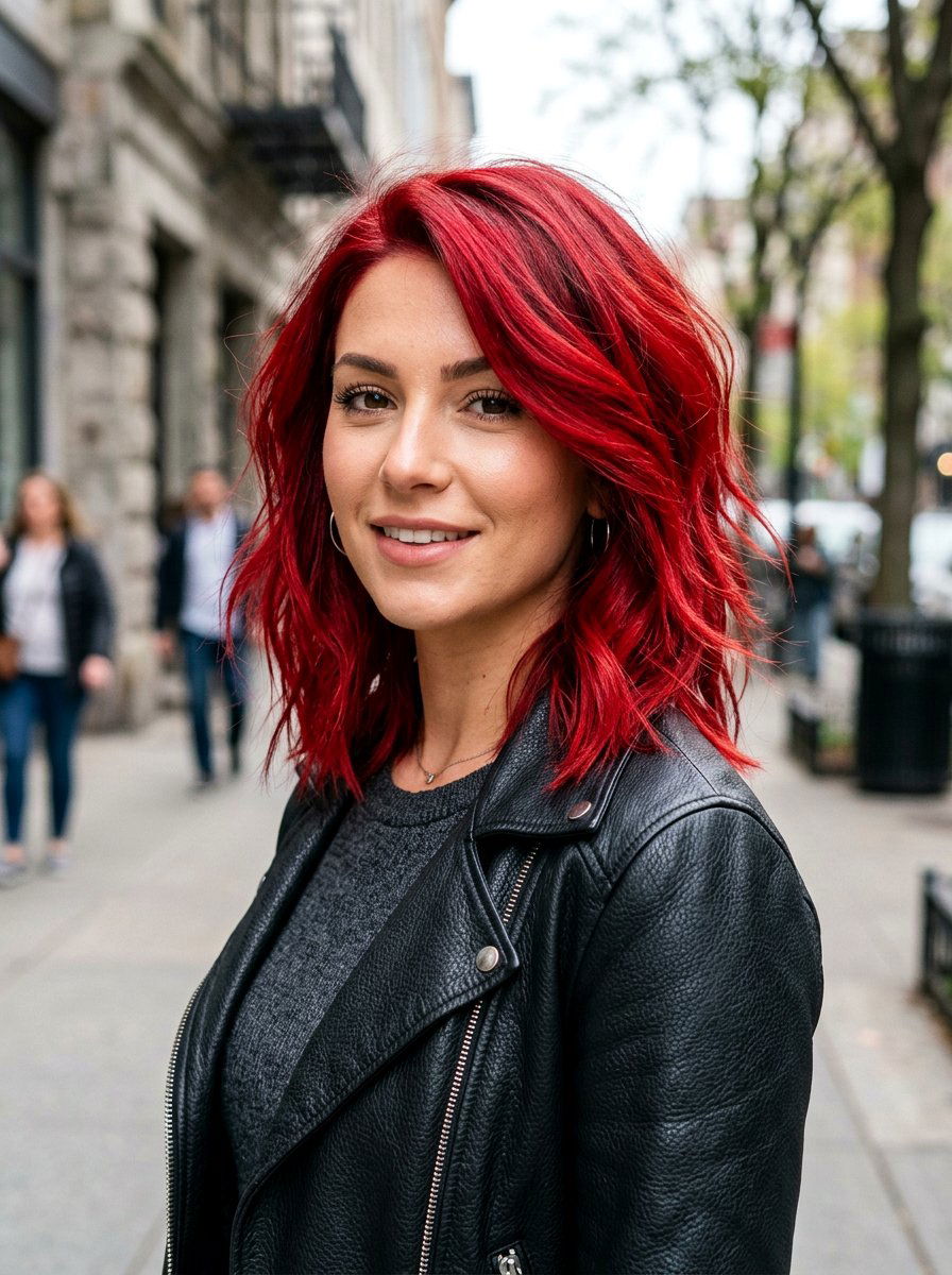 Bright Red Lob Hair Color - 20 red lob hair color ideas - 20 red lob hair color ideas