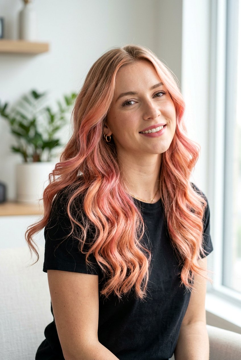 Bright Rose Gold Balayage On Blonde Hair - 20 rose gold balayage hair - 20 rose gold balayage hair