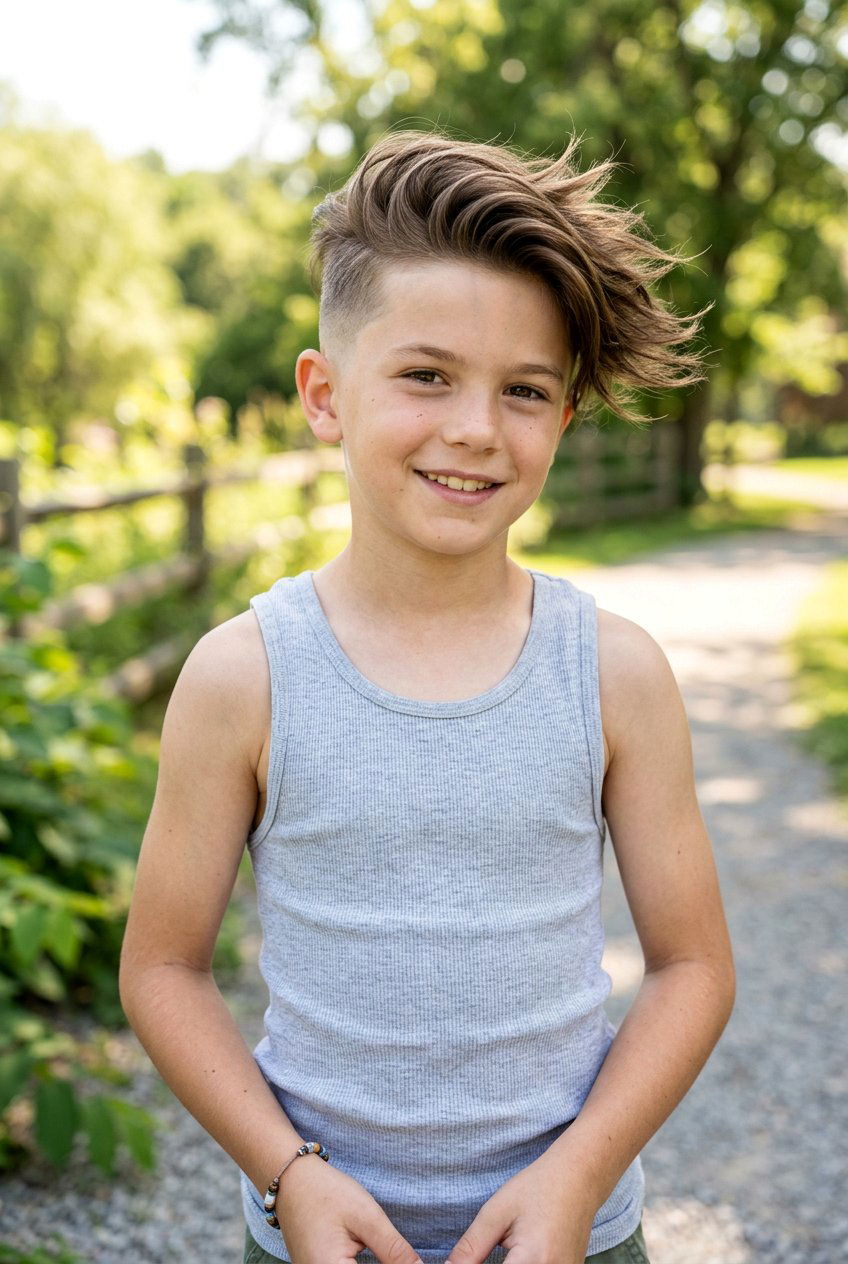 Bro Flow Long Top Fade - 20 boys haircut with long top fade - 20 boys haircut with long top fade