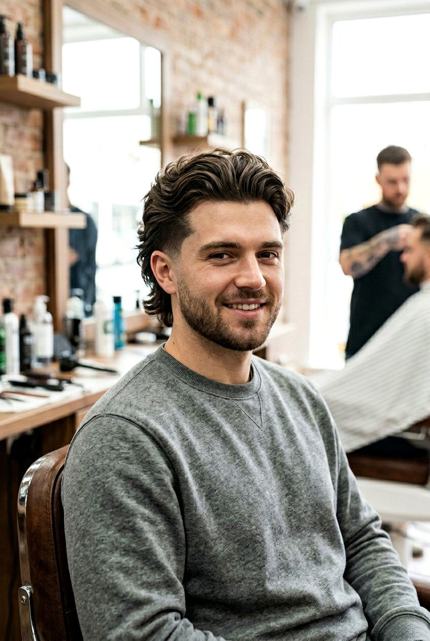 Bro Flow With Layered Back And Slight Fade - 20 bro flow with layers men - 20 bro flow with layers men