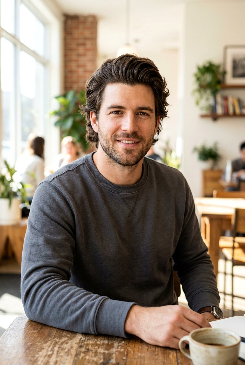 Bro Flow With Layered Sides And Natural Volume - 20 bro flow with layers men - 20 bro flow with layers men