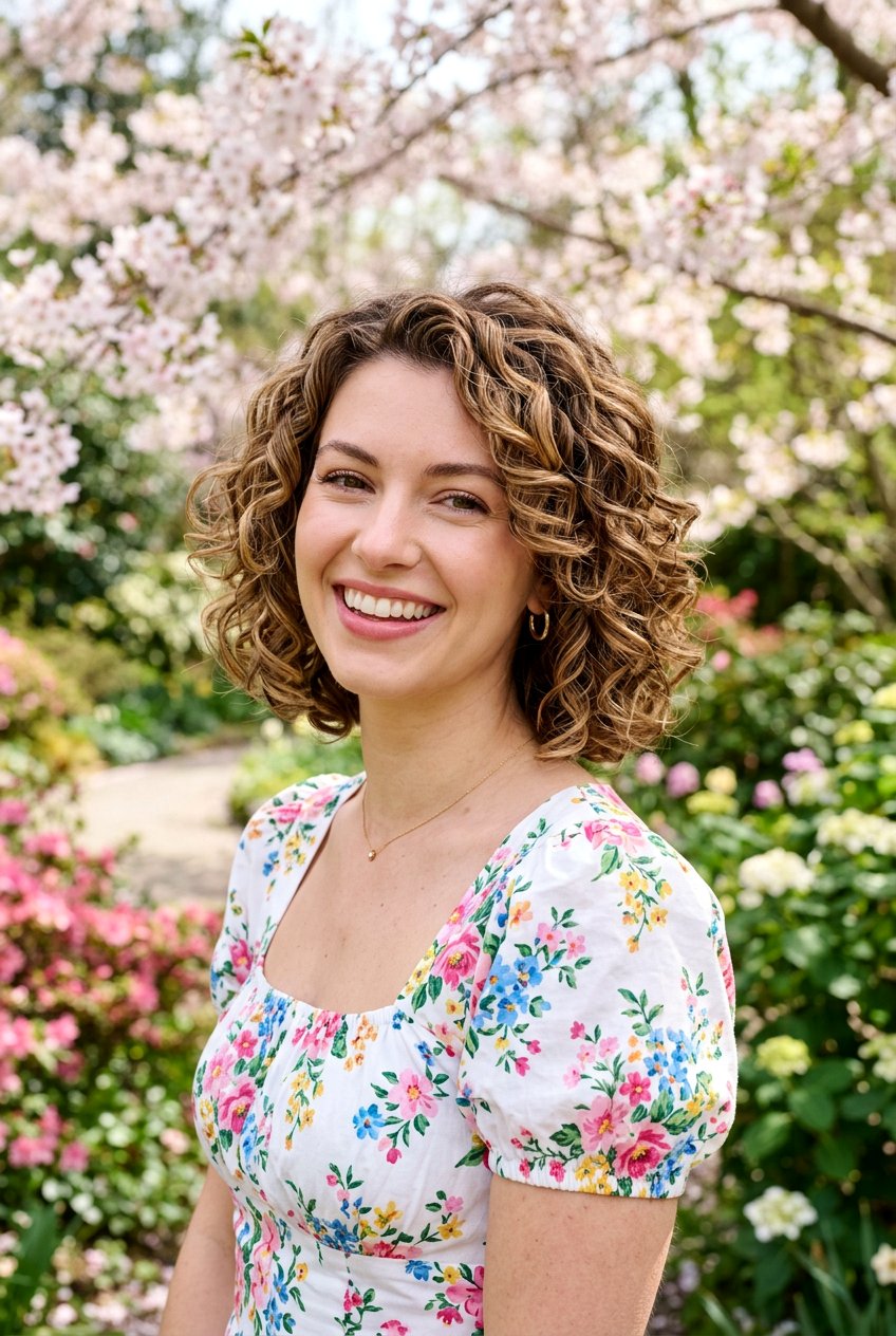 Bronde Curly Bob - 20 brunette curly bob color ideas - 20 brunette curly bob color ideas