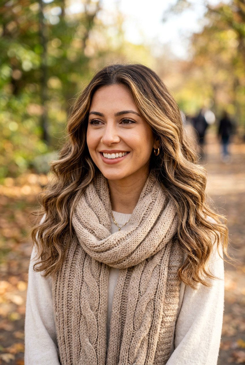 Bronde caramel highlights for brunette base - 20 subtle caramel highlights for mature brunettes - 20 subtle caramel highlights for mature brunettes