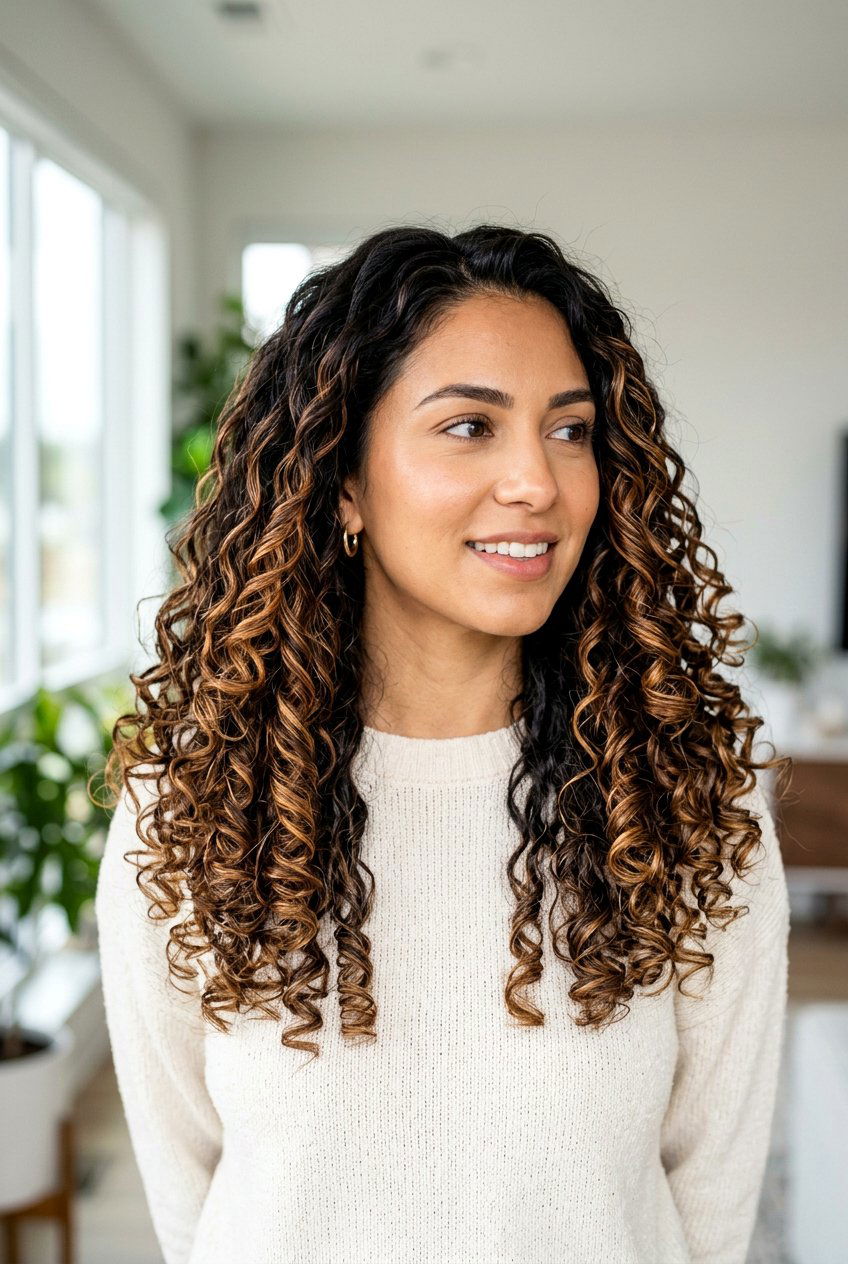 Bronze Balayage Curly Hair - 20 balayage for curly hair - 20 balayage for curly hair