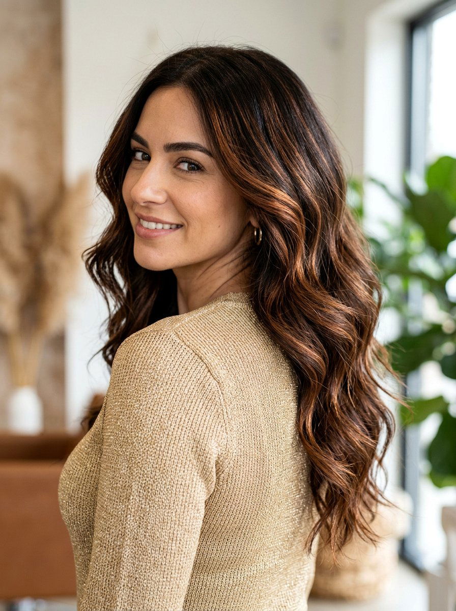 Bronze Balayage For Dark Brown Hair - 20 summer balayage for dark hair - 20 summer balayage for dark hair