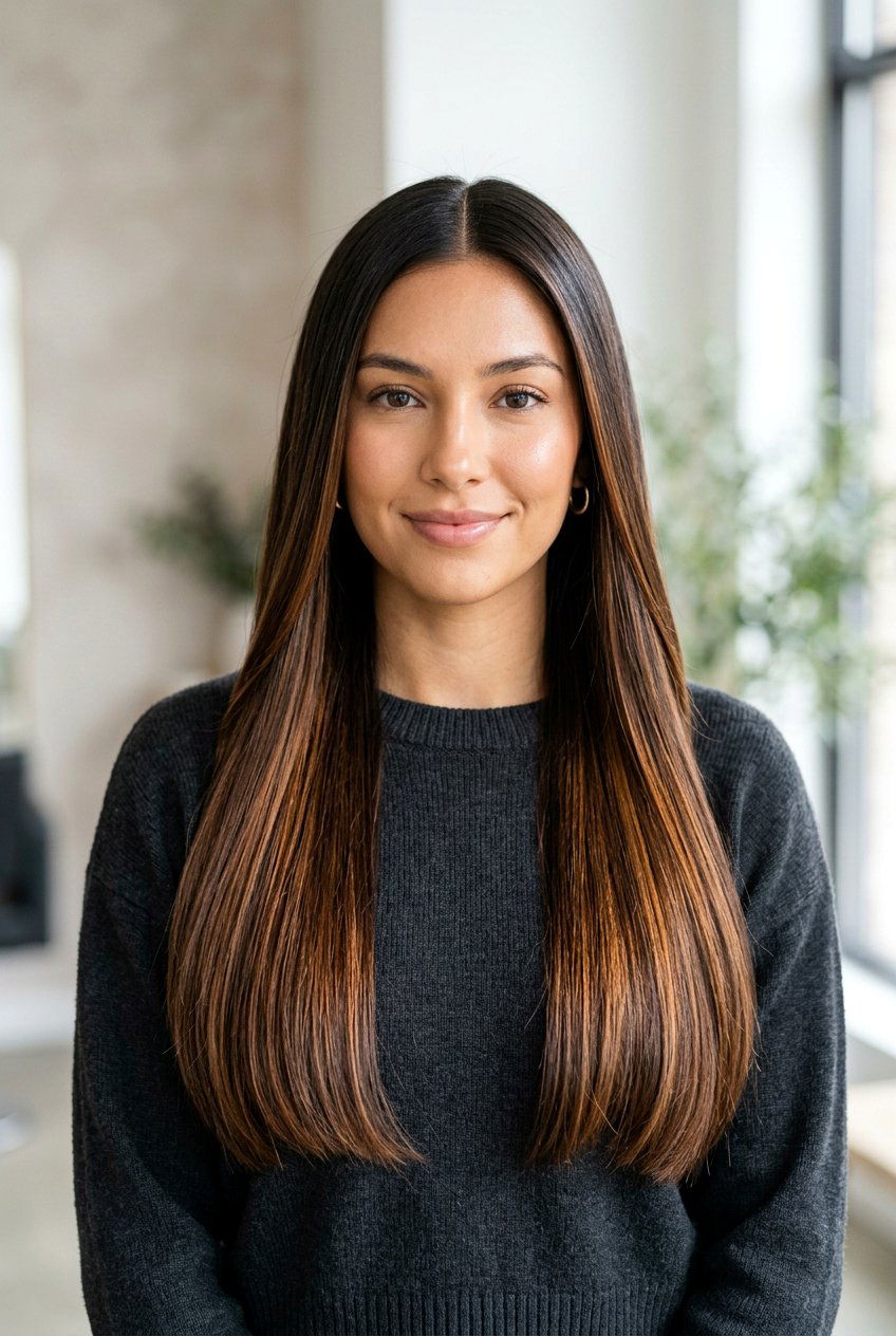 Bronze Balayage On Dark Brown Straight Hair - 20 bronze balayage on dark brown hair - 20 bronze balayage on dark brown hair