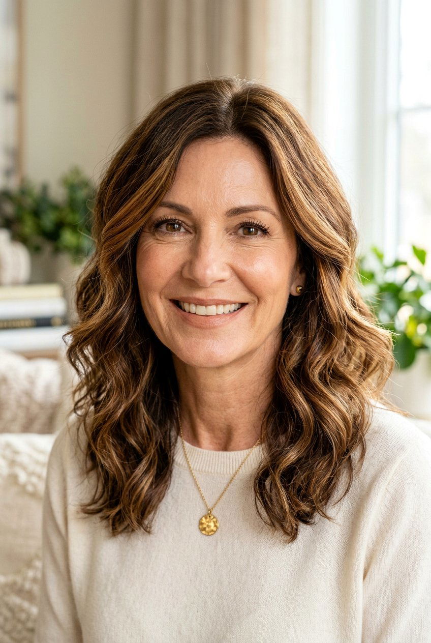 Bronze Glow Face Framing - 20 face framing highlights for mature brunettes - 20 face framing highlights for mature brunettes