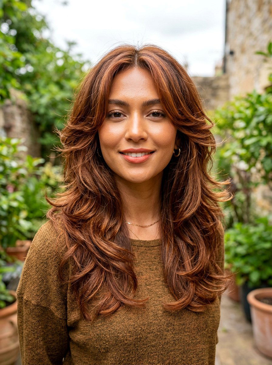 Bronzed Copper Butterfly Haircut - 20 copper butterfly haircut color ideas - 20 copper butterfly haircut color ideas