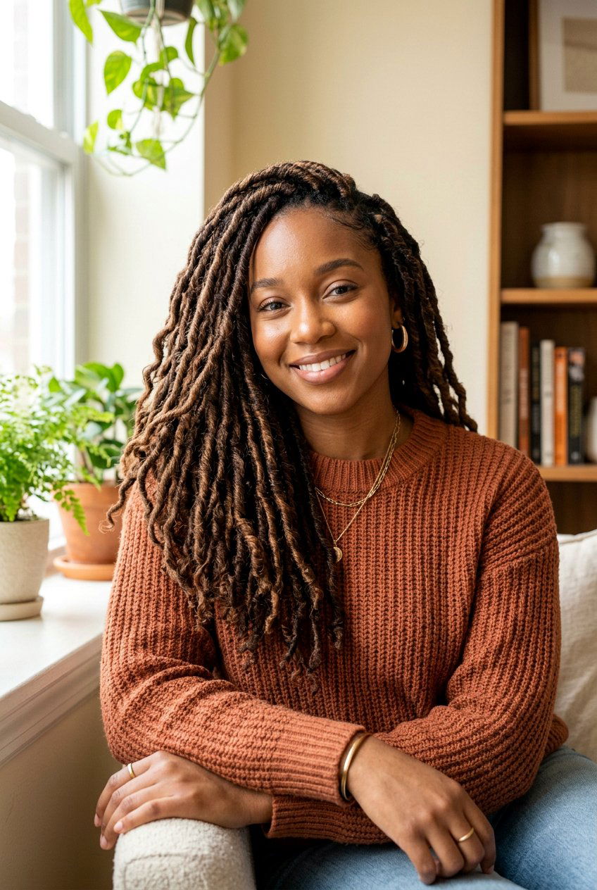 Brown Crochet Locs - 20 crochet loc hairstyles - 20 crochet loc hairstyles