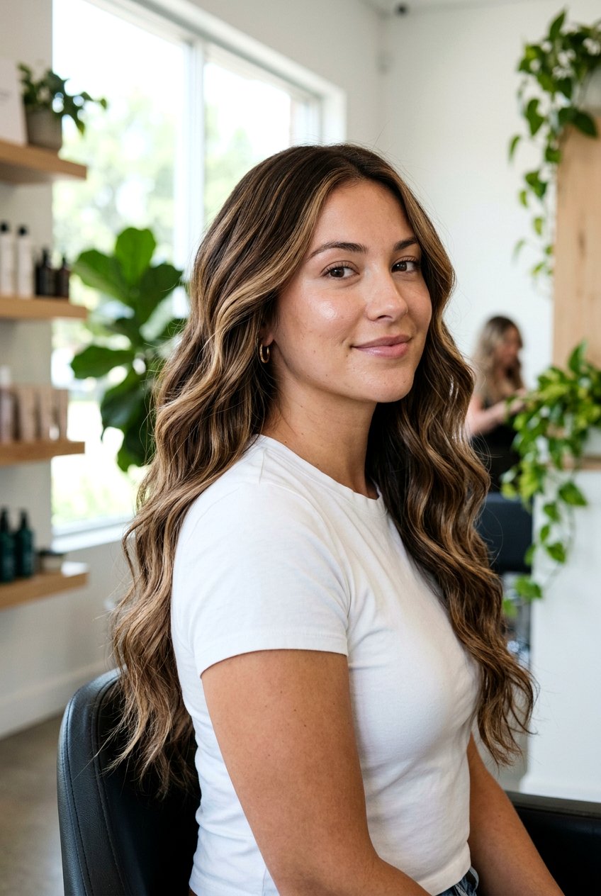 Brown Hair With Balayage Highlights And Lowlights - 20 blended highlights on brown hair - 20 blended highlights on brown hair