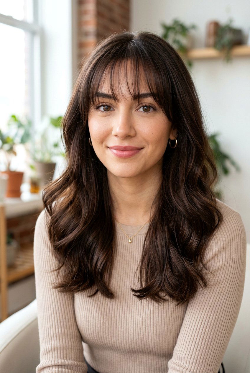 Brown hair with see through bangs - 20 see through bangs - 20 see through bangs