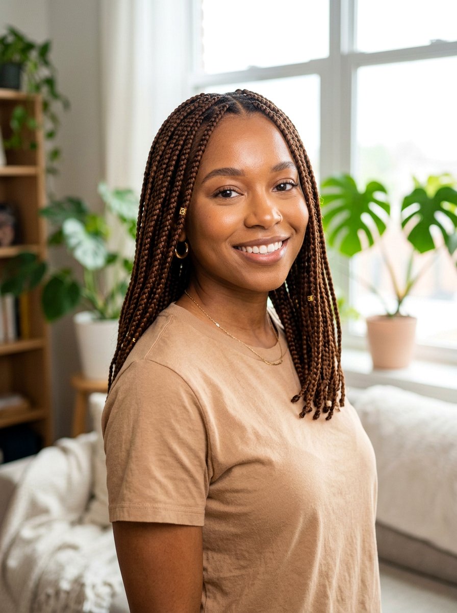 20 Stunning Shoulder Length Knotless Braids Styles to Try Now