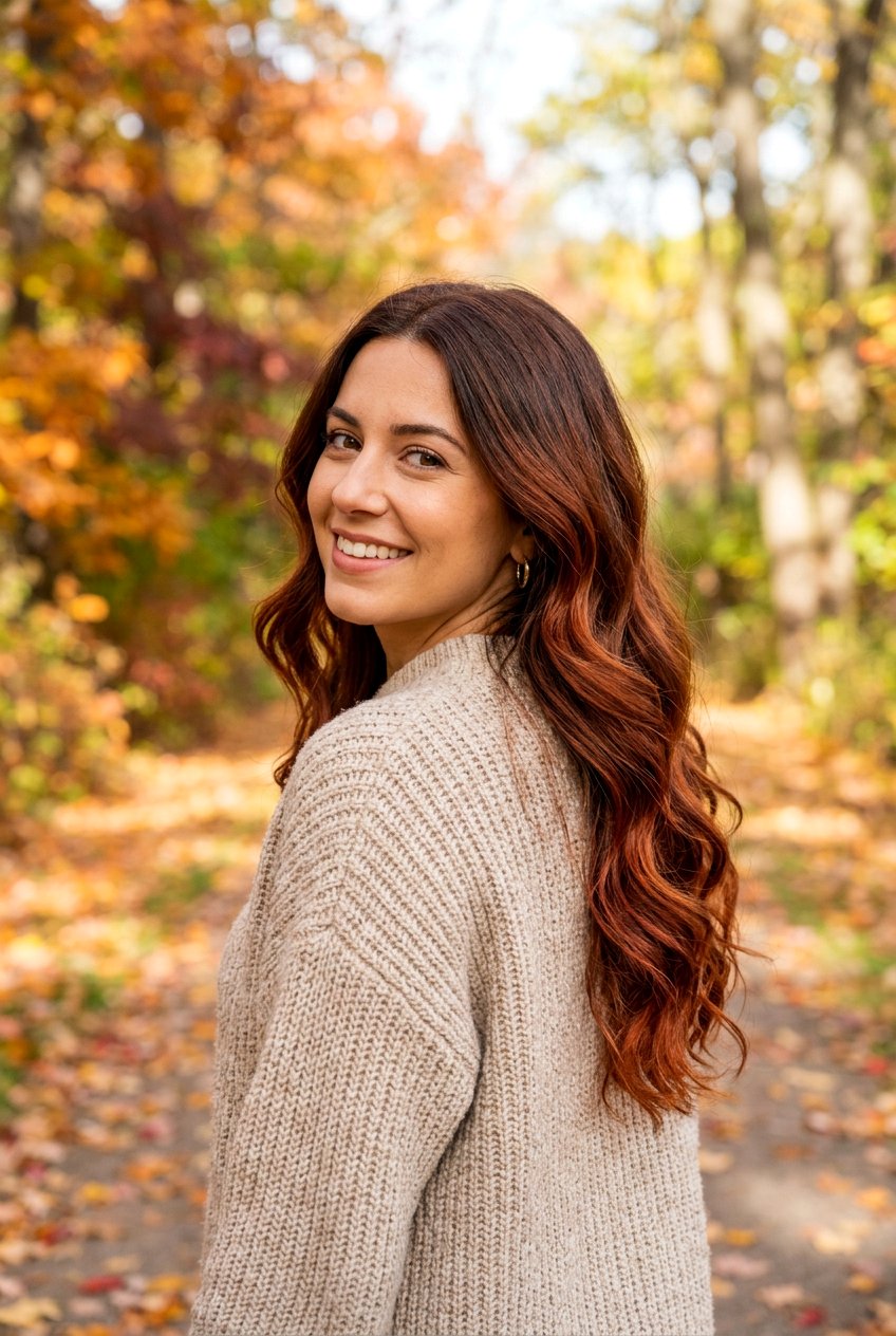 Brown to Auburn Soft Ombre - 20 soft ombre on brown hair - 20 soft ombre on brown hair