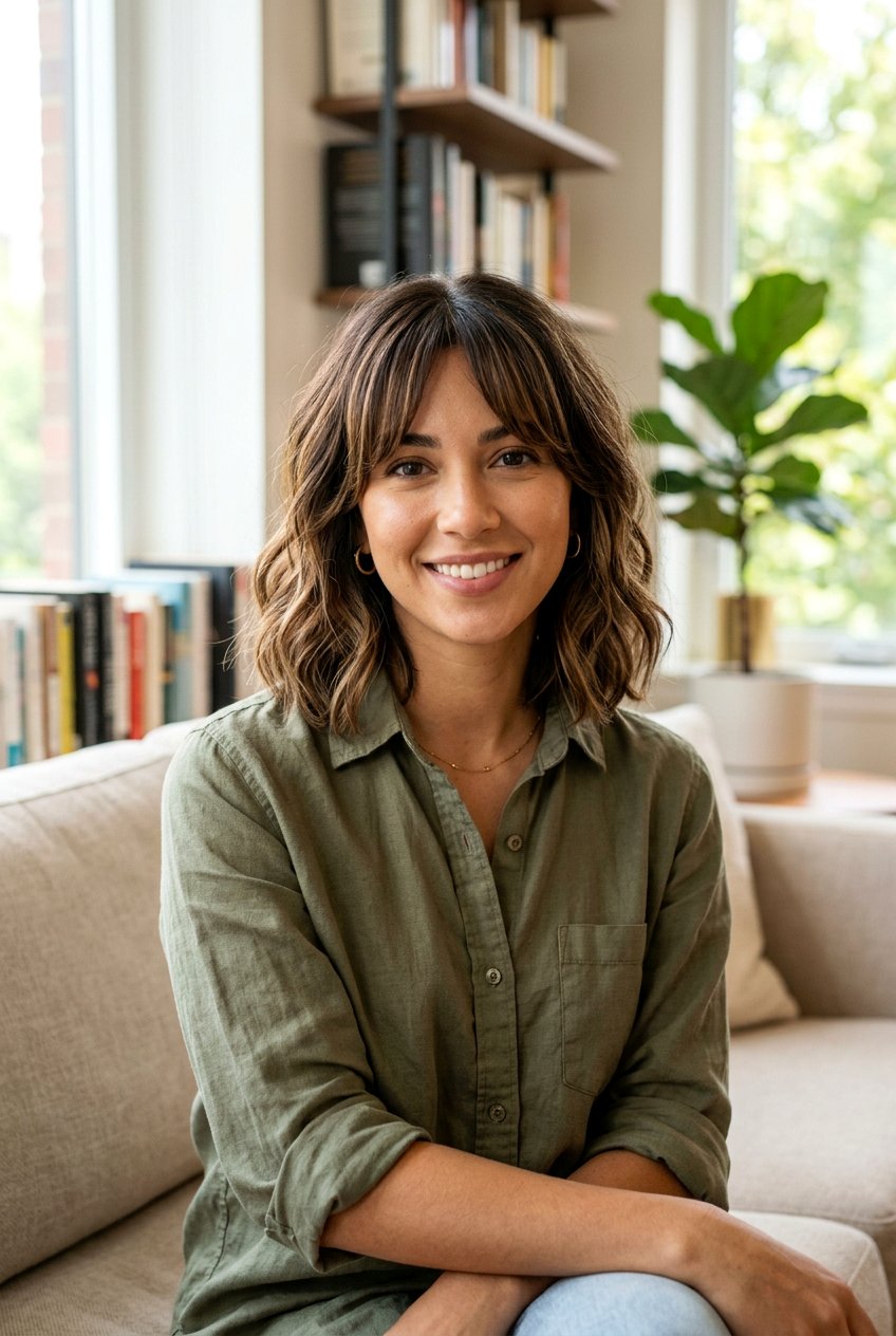 Brunette Balayage Bob With Bangs - 20 brunette balayage for bob haircut - 20 brunette balayage for bob haircut