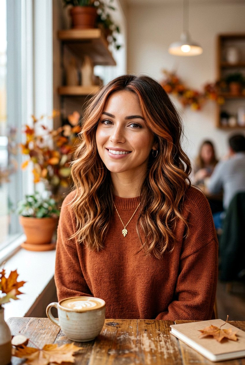 Brunette Balayage With Face Framing And Copper Tones - 20 brunette balayage with face framing highlights - 20 brunette balayage with face framing highlights