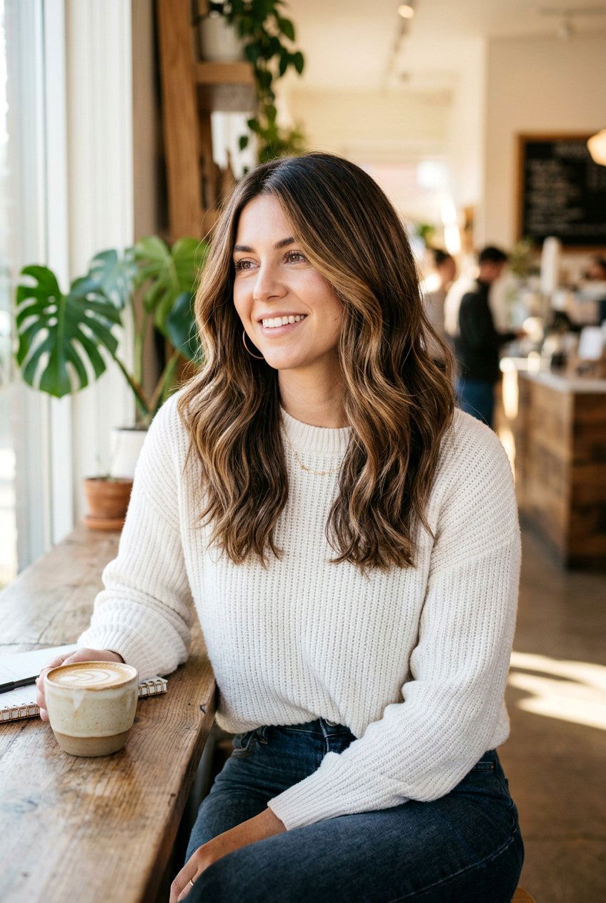 Brunette Balayage With Soft Lowlights - 20 subtle lowlights for brunettes - 20 subtle lowlights for brunettes