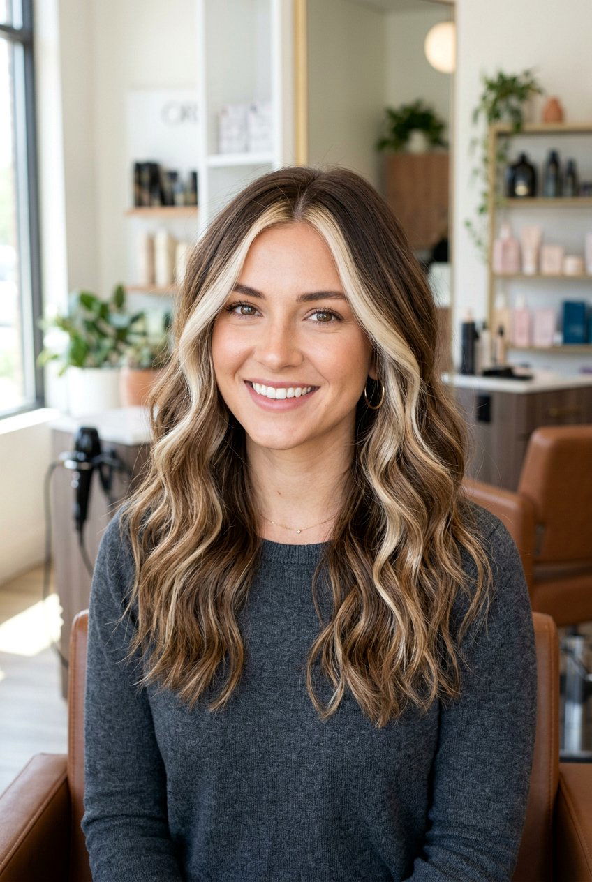 20 Stunning Brunette Hair With Blonde Money Piece Ideas