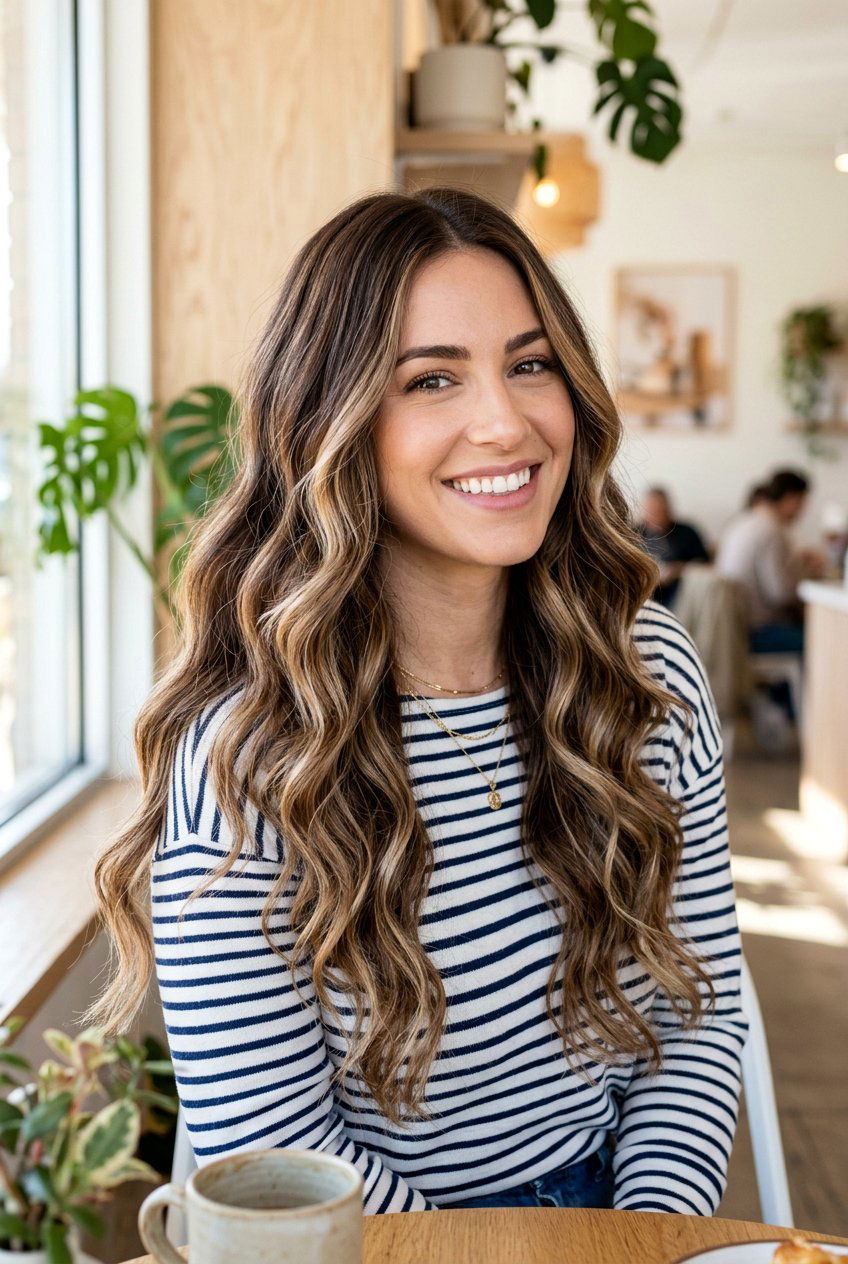 Brunette Balayage with Highlights - 20 glossy brunette balayage - 20 glossy brunette balayage