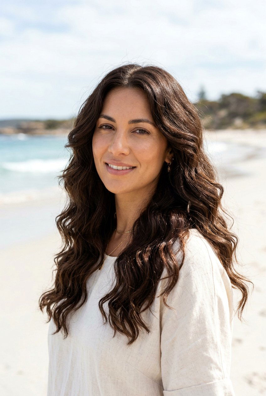 Brunette Beach Wave Perm - 20 beach wave perm - 20 beach wave perm