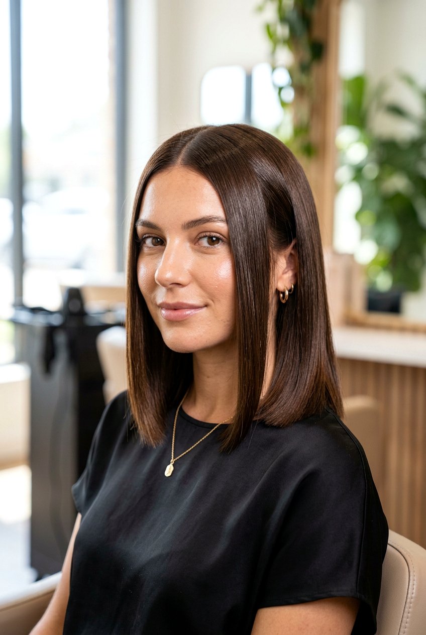 Brunette Glass Hair Cut - 20 glass hair haircut - 20 glass hair haircut