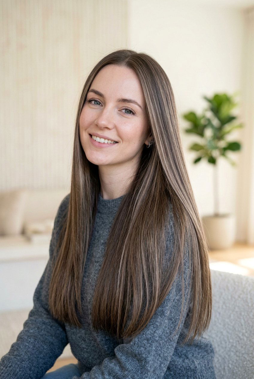 Brunette Hair With Beige Highlights For Cool Skin Tones - 20 brunette hair with soft beige highlights - 20 brunette hair with soft beige highlights