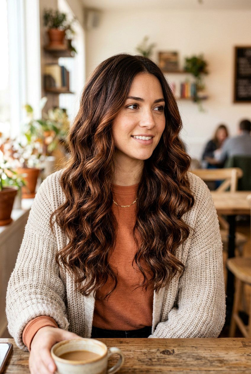 Brunette Hair With Cinnamon Lowlights - 20 subtle lowlights for brunettes - 20 subtle lowlights for brunettes