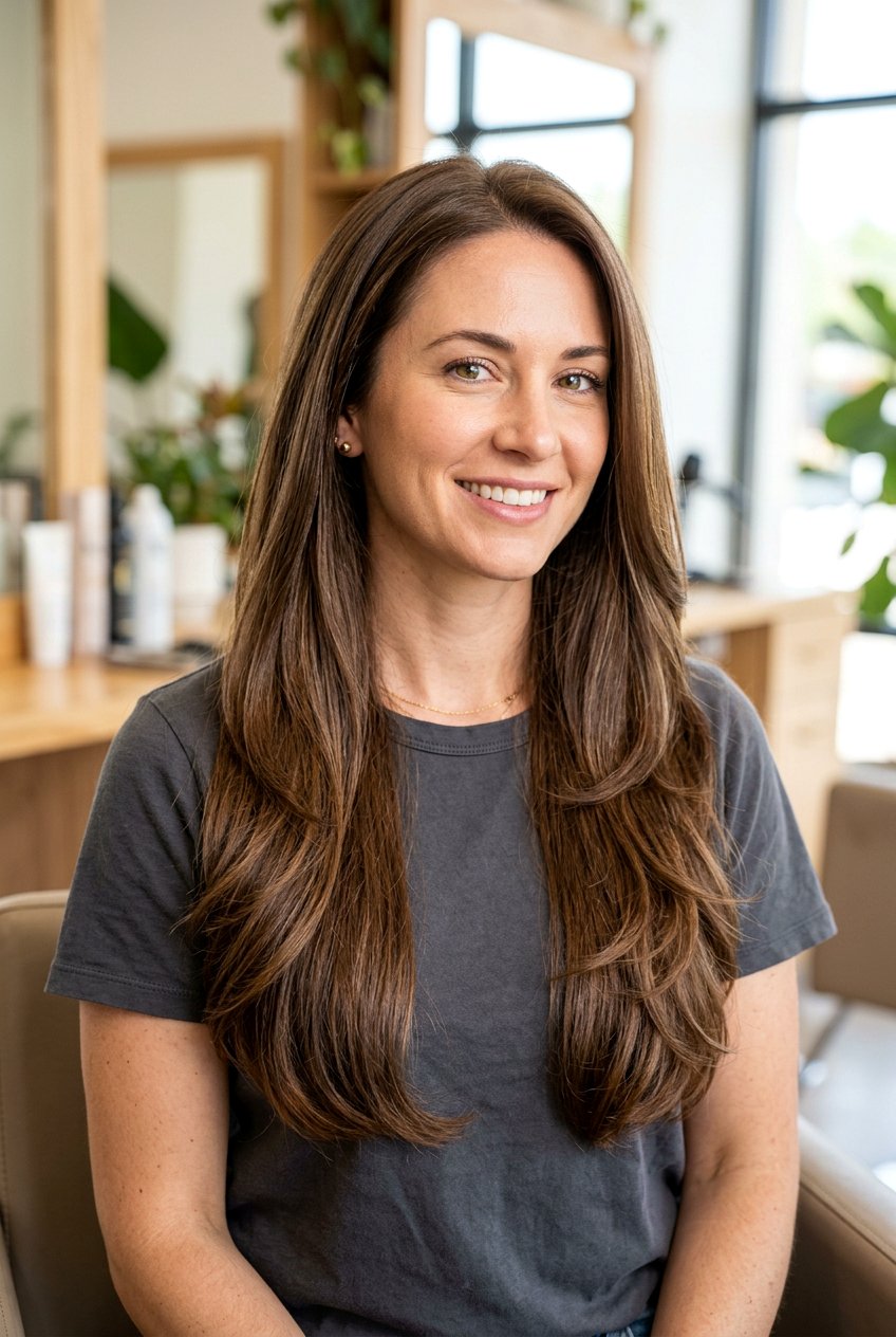 Brunette Hair With Clear Gloss - 20 glossy brunette hair color - 20 glossy brunette hair color