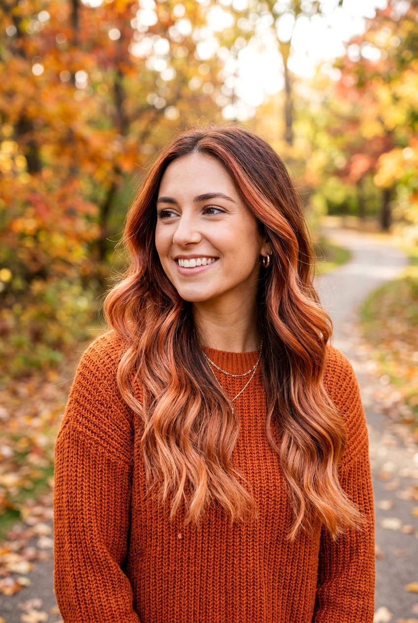 Brunette Hair With Copper Rose Gold Balayage - 20 brunette hair with rose gold balayage - 20 brunette hair with rose gold balayage