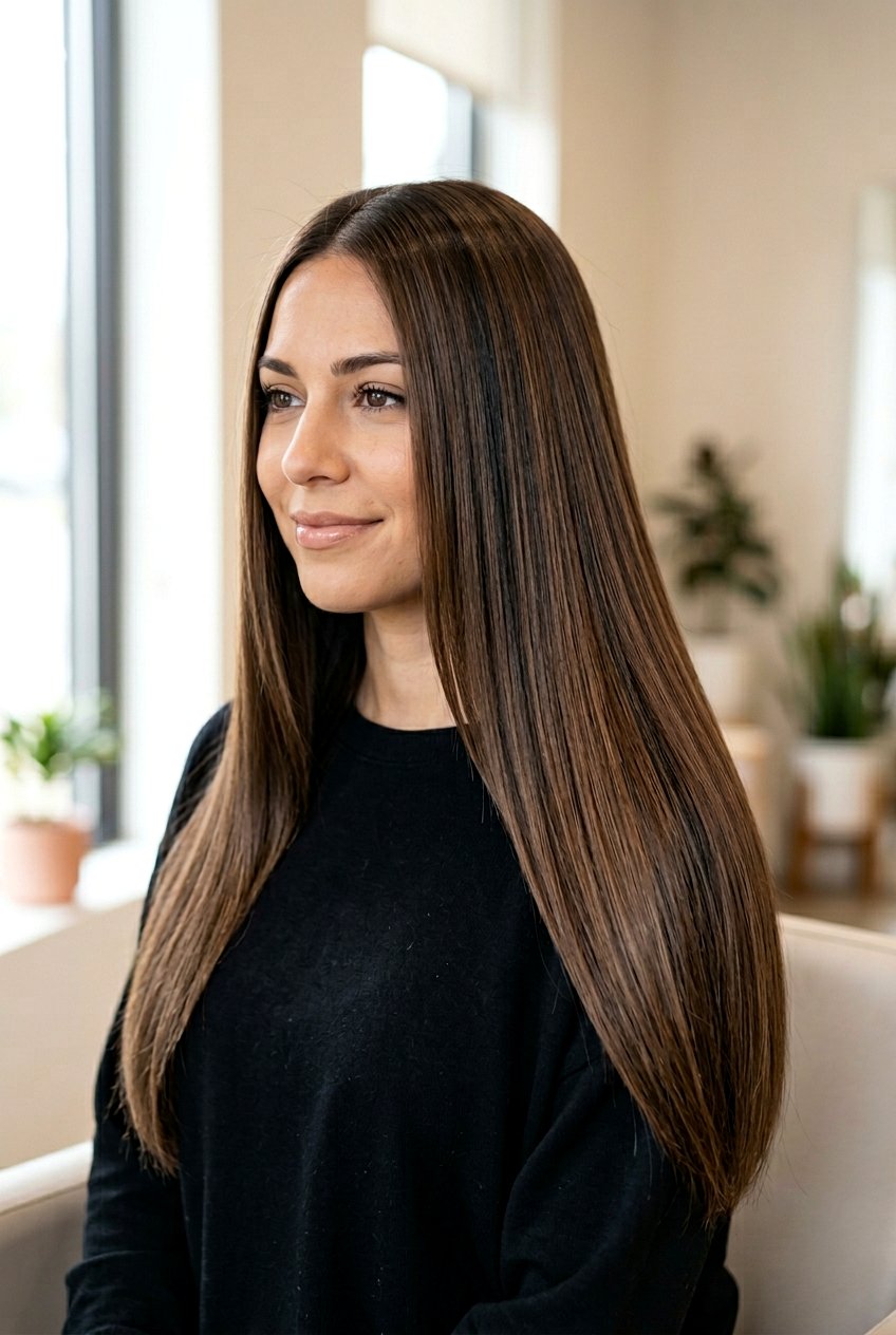 Brunette Hair With Soft Black Lowlights - 20 subtle lowlights for brunettes - 20 subtle lowlights for brunettes