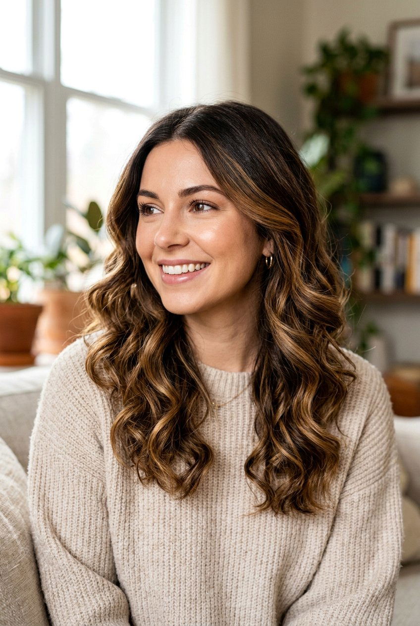 Brunette Hair with Caramel Honey Balayage - 20 brunette hair with honey balayage - 20 brunette hair with honey balayage