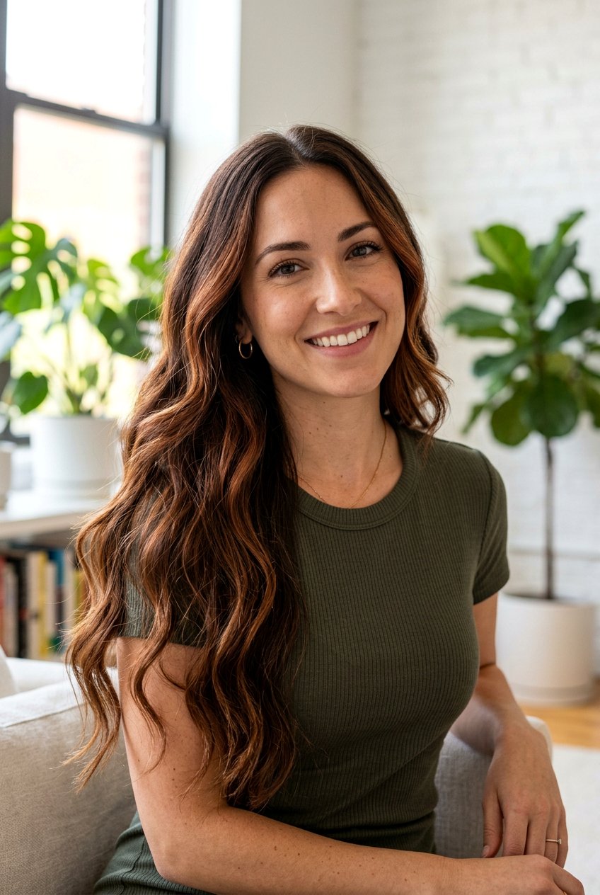 Brunette Hair with Cinnamon Highlights - 20 brunette hair makeover ideas - 20 brunette hair makeover ideas