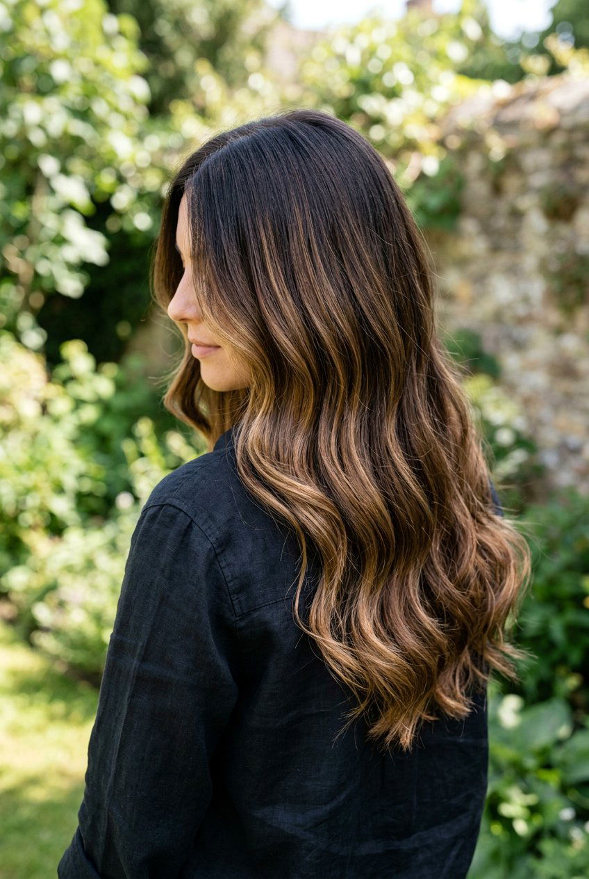 Brunette Hair with Subtle Root Shadow - 20 brunette hair makeover ideas - 20 brunette hair makeover ideas