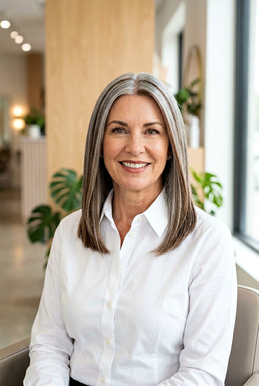 Brunette Lowlights On Straight Gray Hair - 20 brunette lowlights for gray hair - 20 brunette lowlights for gray hair