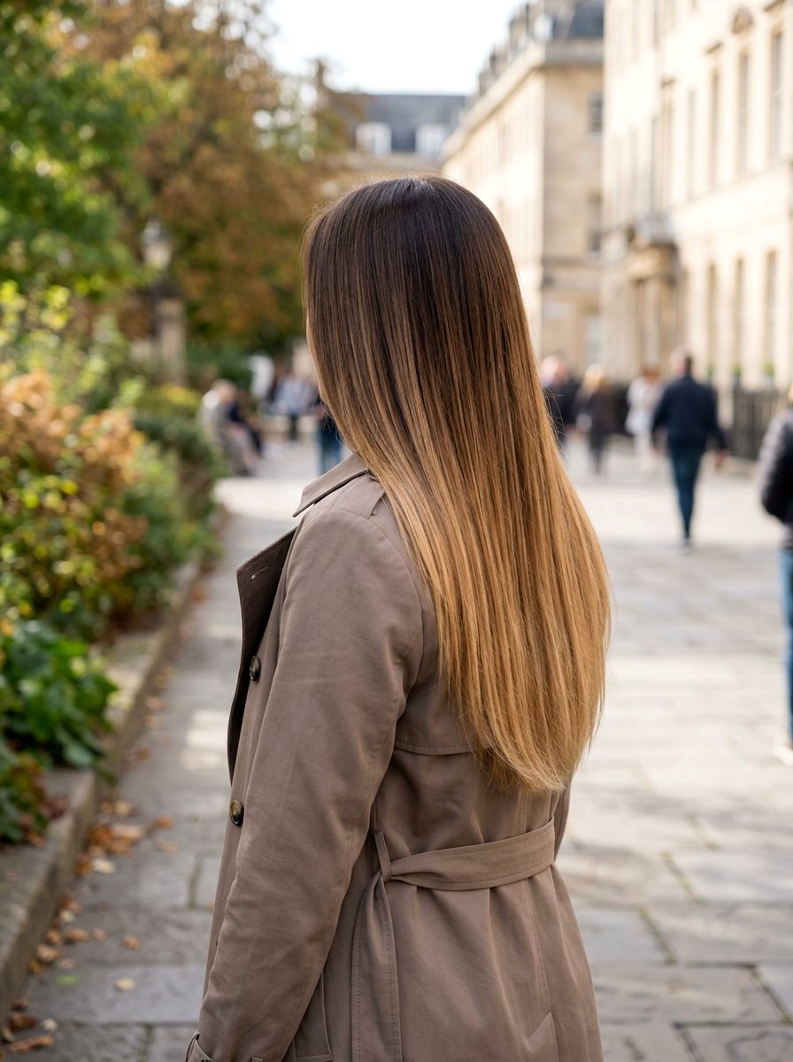 Brunette Ombre With Subtle Color Fade - 20 rich brunette with subtle highlights - 20 rich brunette with subtle highlights