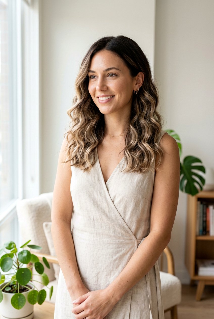 Brunette With Beige Blonde Highlights - 20 natural brunette highlights - 20 natural brunette highlights