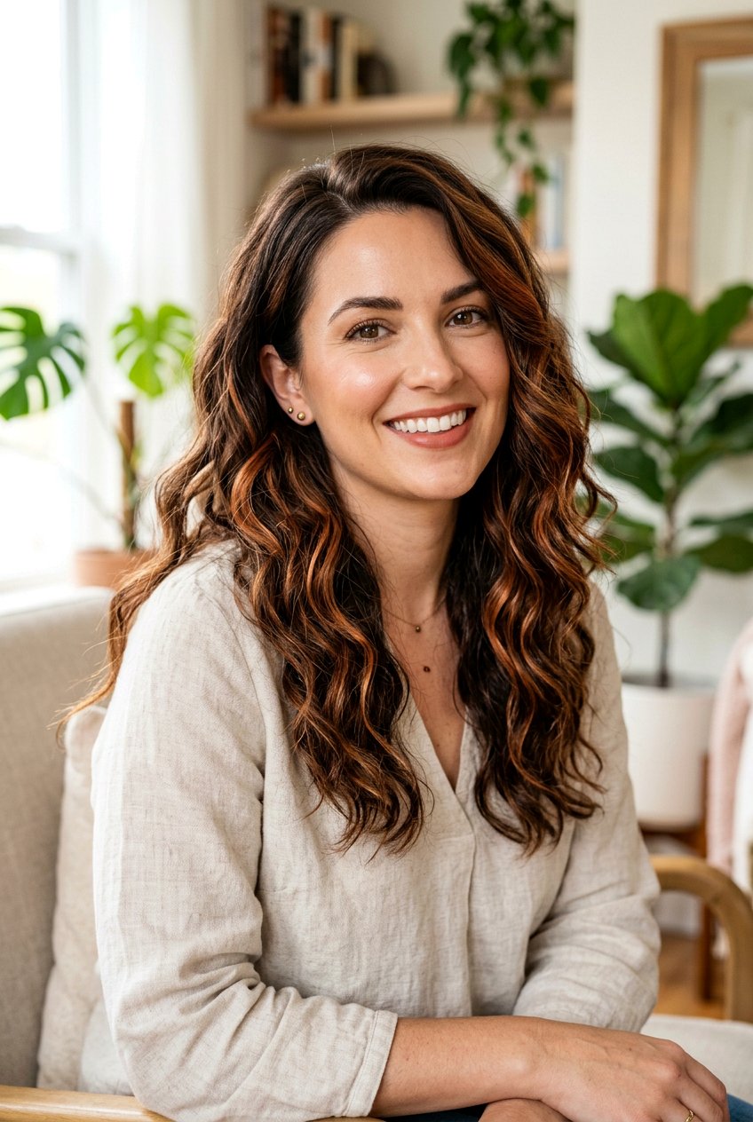 Brunette With Cinnamon Highlights - 20 natural brunette highlights - 20 natural brunette highlights