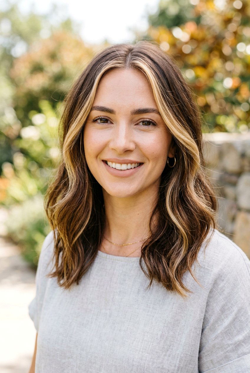 Brunette With Face Framing Highlights - 20 natural brunette highlights - 20 natural brunette highlights