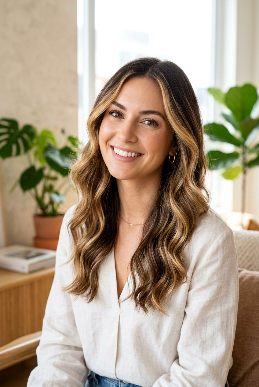 Brunette With Honey Blonde Highlights - 20 natural brunette highlights - 20 natural brunette highlights