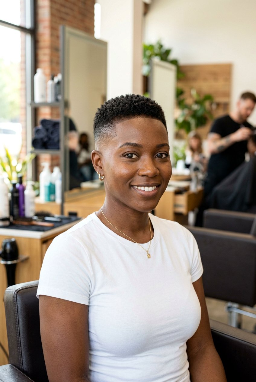 Brush Cut With Fade - 20 black women mature short haircut ideas - 20 black women mature short haircut ideas