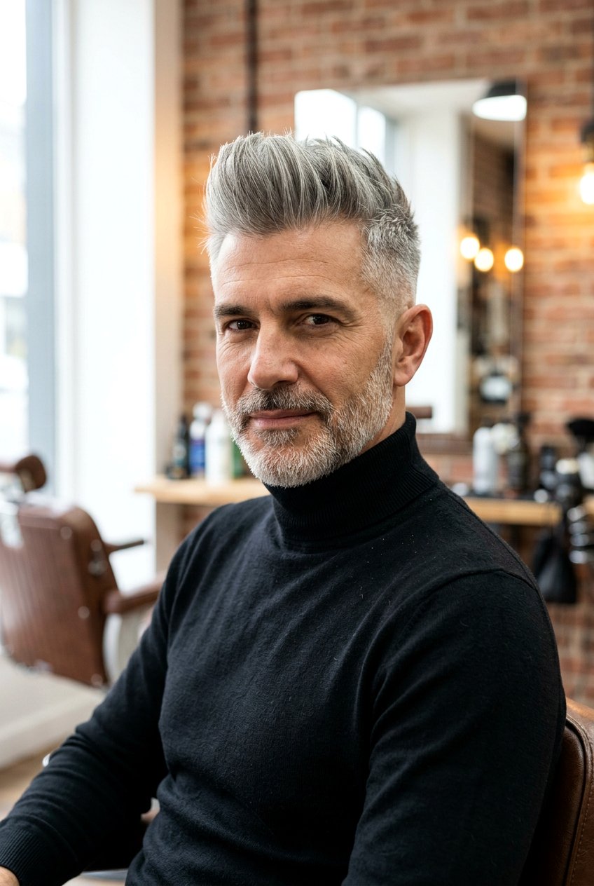 Brush Up Gray Haircut - 20 men gray hairstyle for older professionals - 20 men gray hairstyle for older professionals