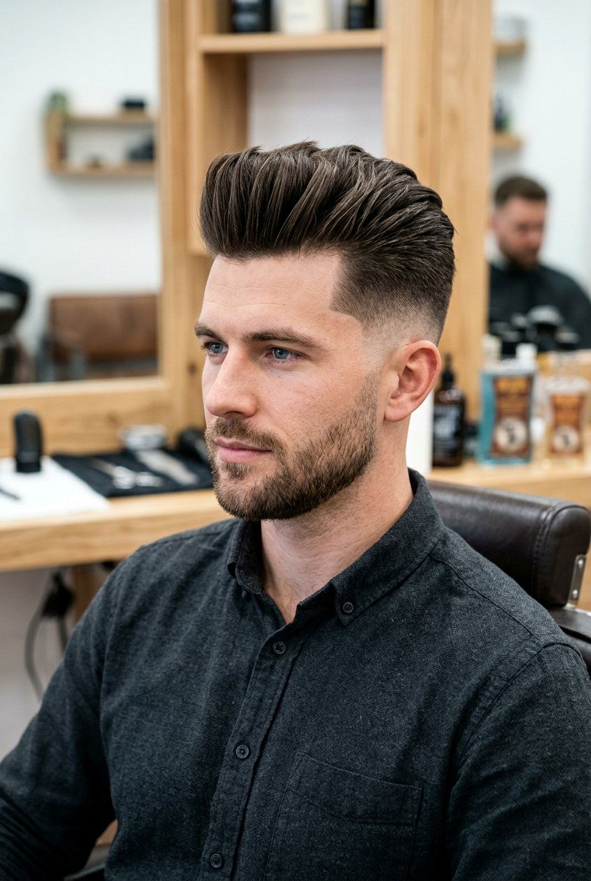 Brush up with taper - 20 hairstyles for men with thick hair - 20 hairstyles for men with thick hair