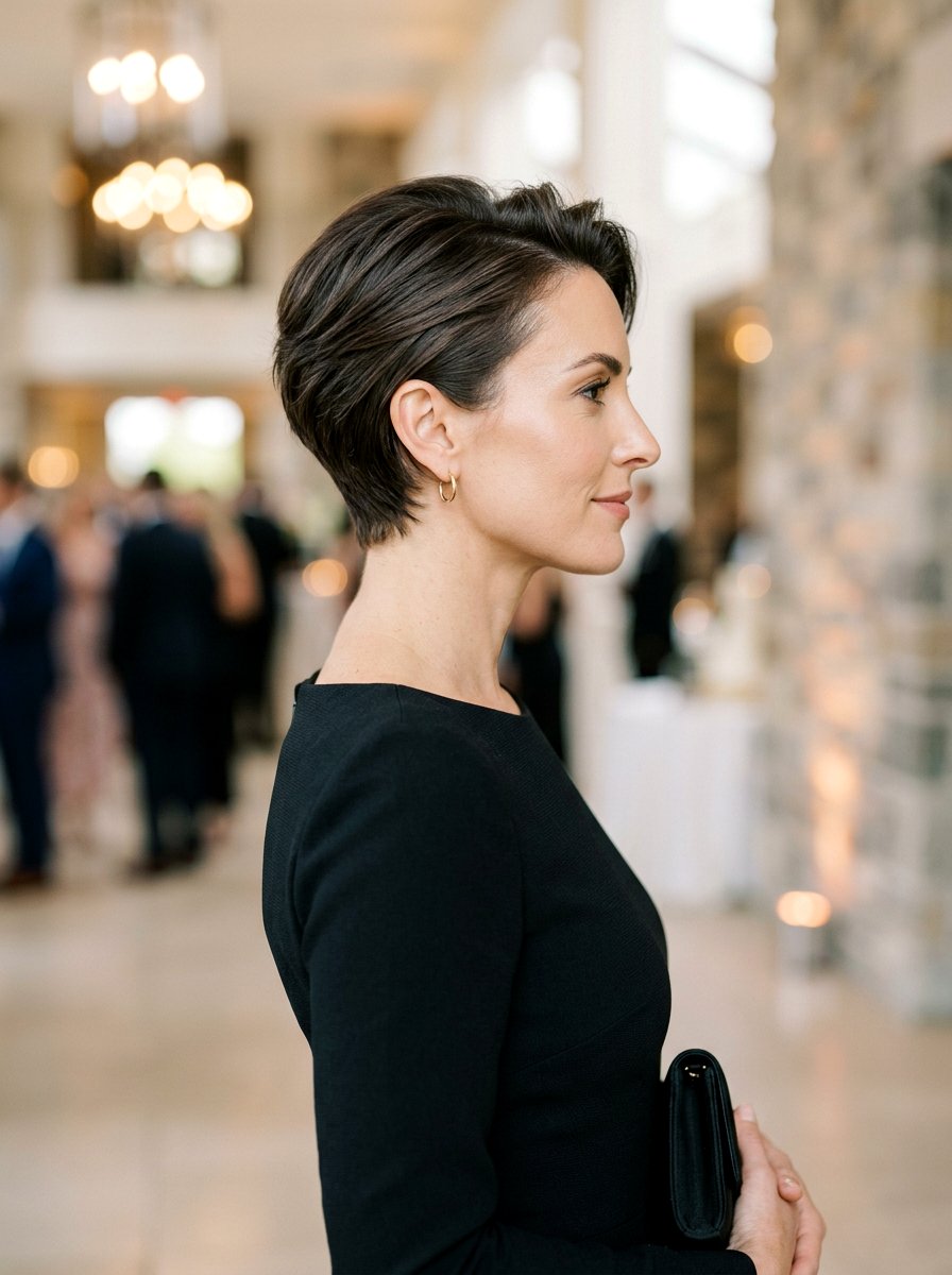 Brushed Back Feathered Pixie - 20 soft feathered pixie for older women - 20 soft feathered pixie for older women