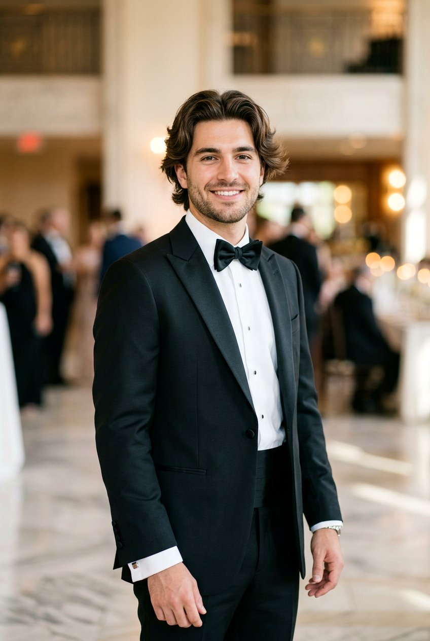 Brushed Back Middle Part Flow - 20 middle part flow haircut men - 20 middle part flow haircut men